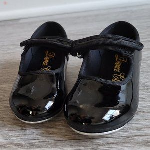 Dance Class Toddler Girls Tap Shoes Size 9 Black Velcro Top Closure